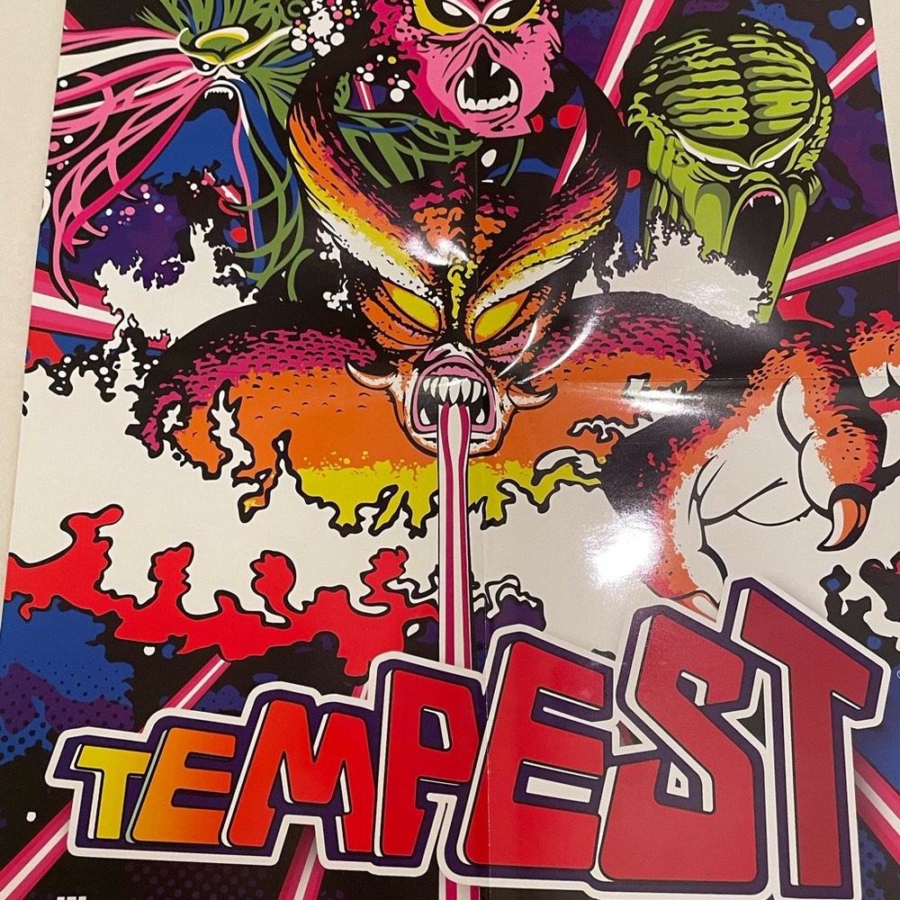 Atari posters 5 Tempest ,Asteroids,lunar lander,break cut, centerpiede